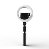 Trípode con anillo de luz portátil Q07 de 6 pulgadas con Bluetooth para selfies, Q07
